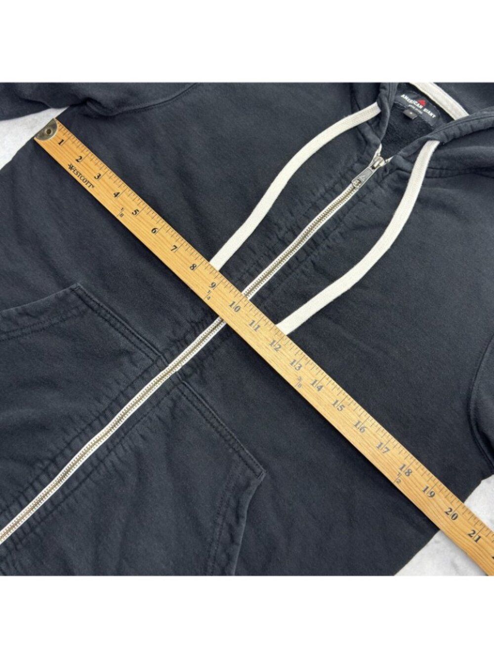 American Giant Midweight Full Zip Hoodie Men's Small Black Outdoor Huckberry - Picture 8 of 12
